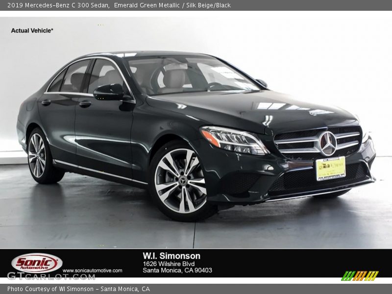 Emerald Green Metallic / Silk Beige/Black 2019 Mercedes-Benz C 300 Sedan