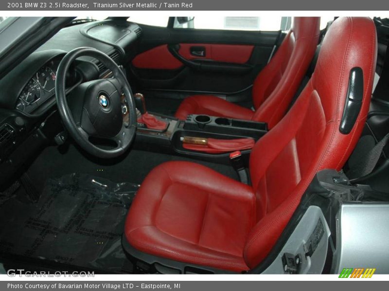Titanium Silver Metallic / Tanin Red 2001 BMW Z3 2.5i Roadster