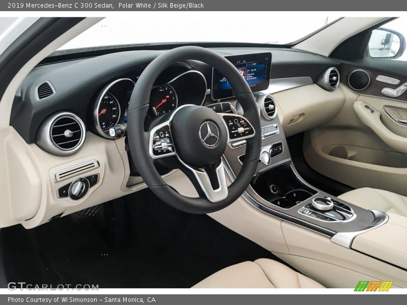 Polar White / Silk Beige/Black 2019 Mercedes-Benz C 300 Sedan