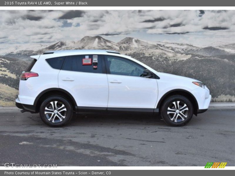 Super White / Black 2016 Toyota RAV4 LE AWD