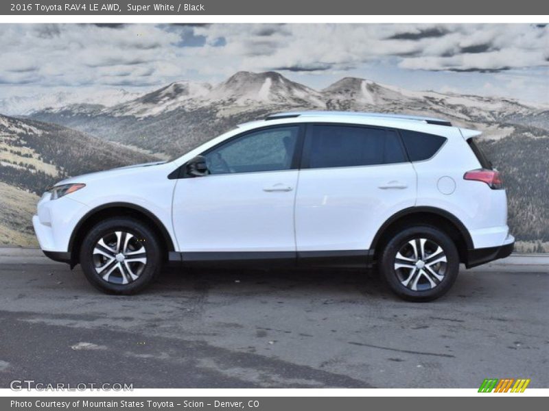 Super White / Black 2016 Toyota RAV4 LE AWD