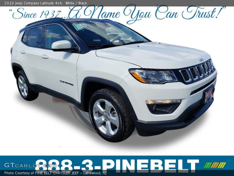 White / Black 2019 Jeep Compass Latitude 4x4