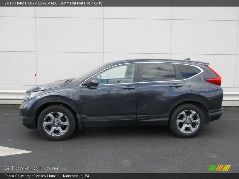 Gunmetal Metallic / Gray 2017 Honda CR-V EX-L AWD
