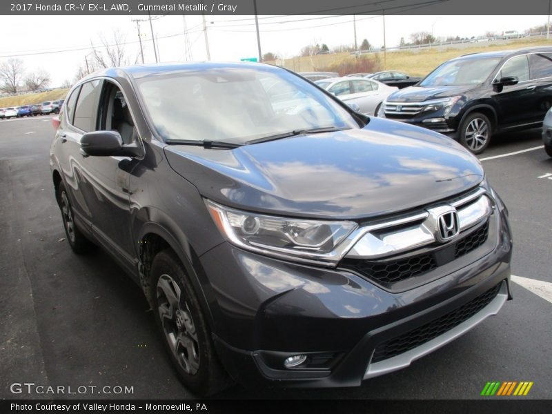 Gunmetal Metallic / Gray 2017 Honda CR-V EX-L AWD