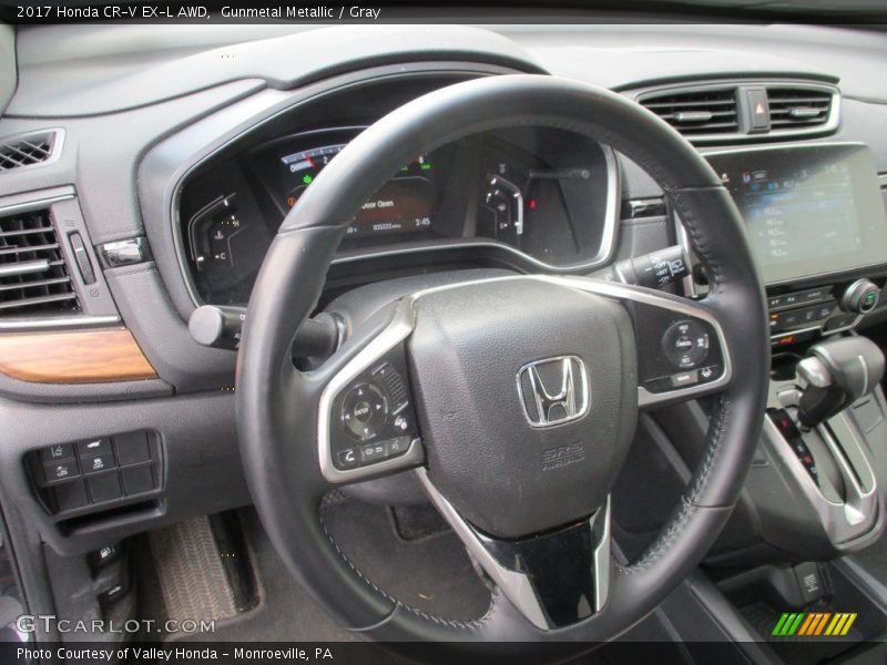 Gunmetal Metallic / Gray 2017 Honda CR-V EX-L AWD