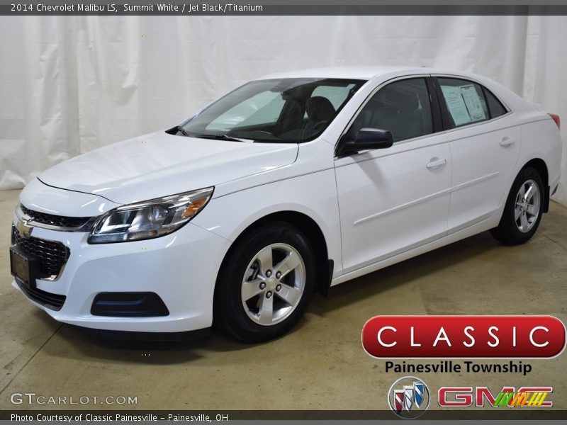 Summit White / Jet Black/Titanium 2014 Chevrolet Malibu LS