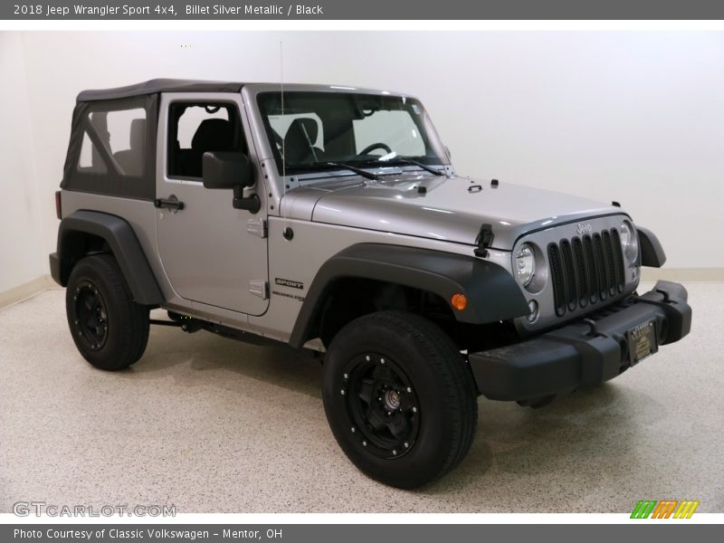 Billet Silver Metallic / Black 2018 Jeep Wrangler Sport 4x4