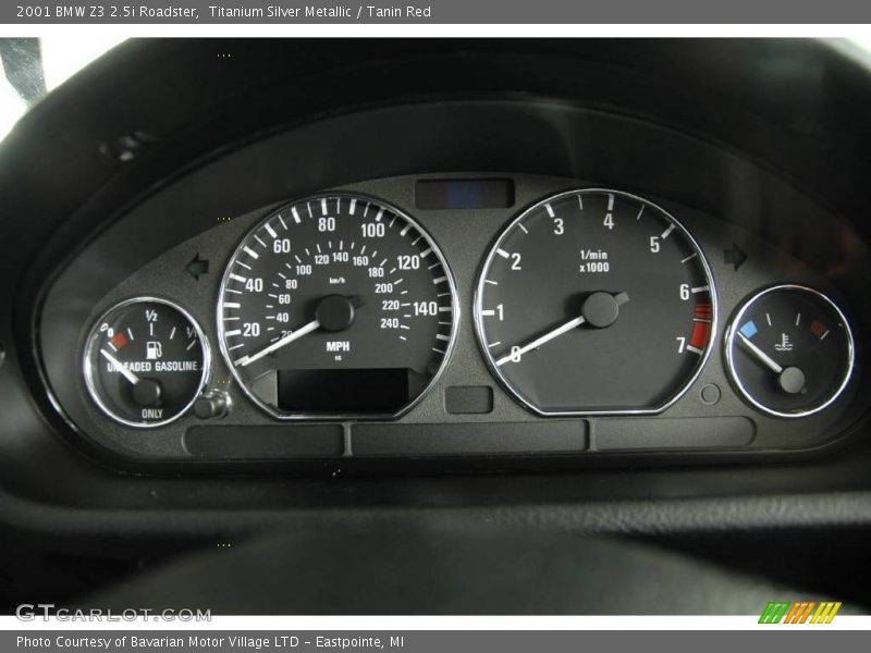 Titanium Silver Metallic / Tanin Red 2001 BMW Z3 2.5i Roadster