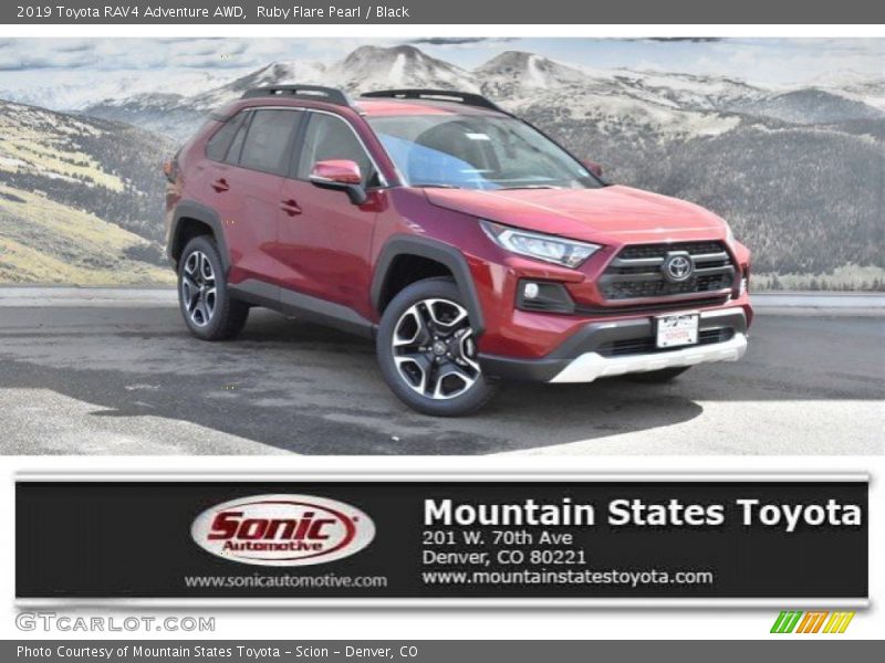 Ruby Flare Pearl / Black 2019 Toyota RAV4 Adventure AWD