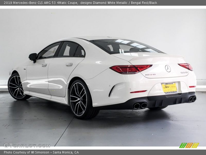 designo Diamond White Metallic / Bengal Red/Black 2019 Mercedes-Benz CLS AMG 53 4Matic Coupe