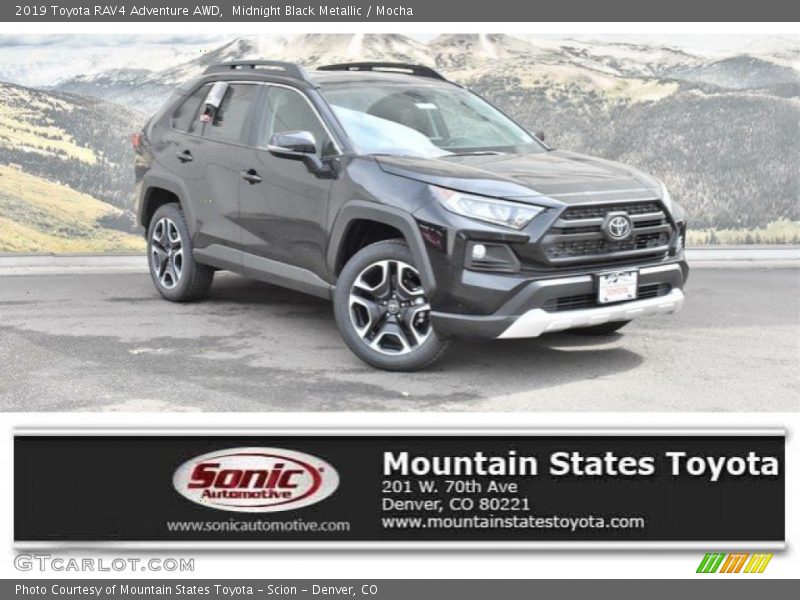 Midnight Black Metallic / Mocha 2019 Toyota RAV4 Adventure AWD