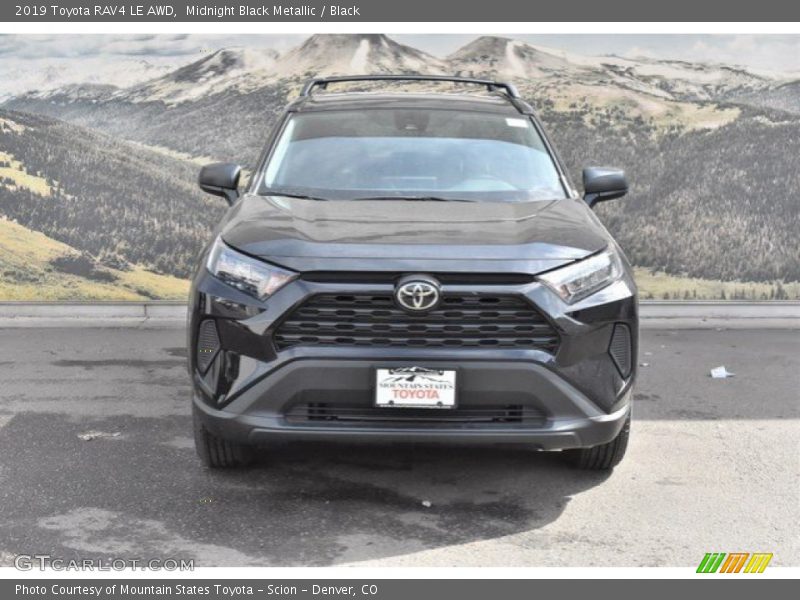 Midnight Black Metallic / Black 2019 Toyota RAV4 LE AWD