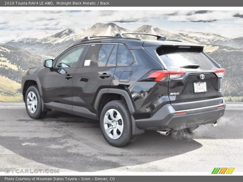 Midnight Black Metallic / Black 2019 Toyota RAV4 LE AWD