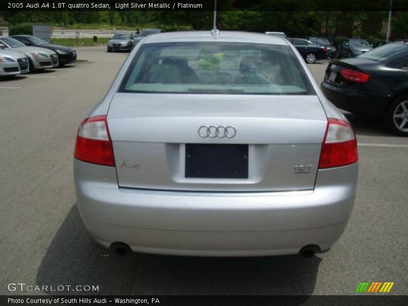 Light Silver Metallic / Platinum 2005 Audi A4 1.8T quattro Sedan