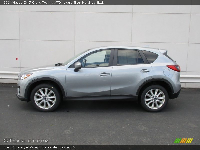 Liquid Silver Metallic / Black 2014 Mazda CX-5 Grand Touring AWD