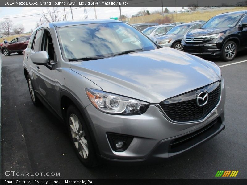 Liquid Silver Metallic / Black 2014 Mazda CX-5 Grand Touring AWD
