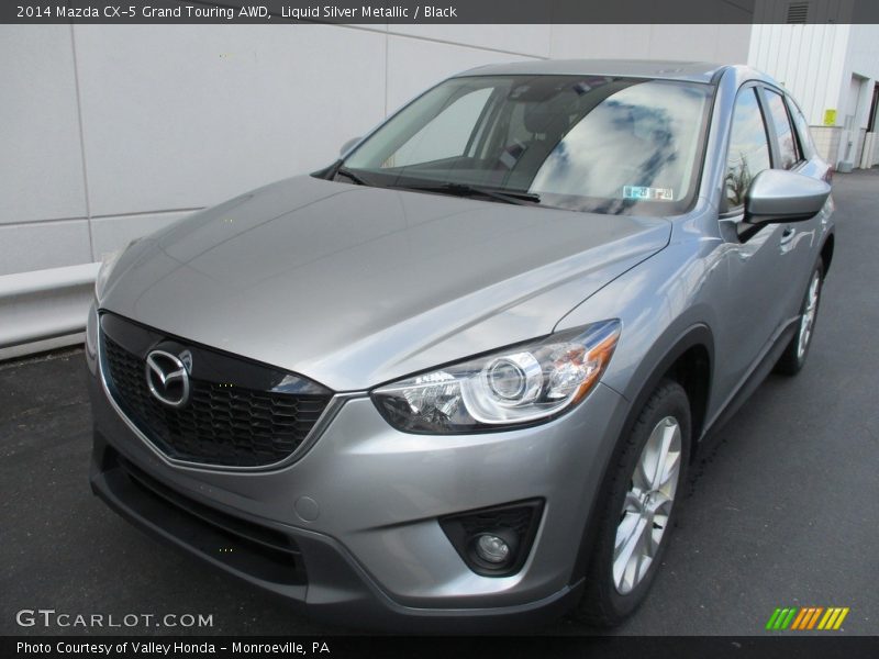 Liquid Silver Metallic / Black 2014 Mazda CX-5 Grand Touring AWD