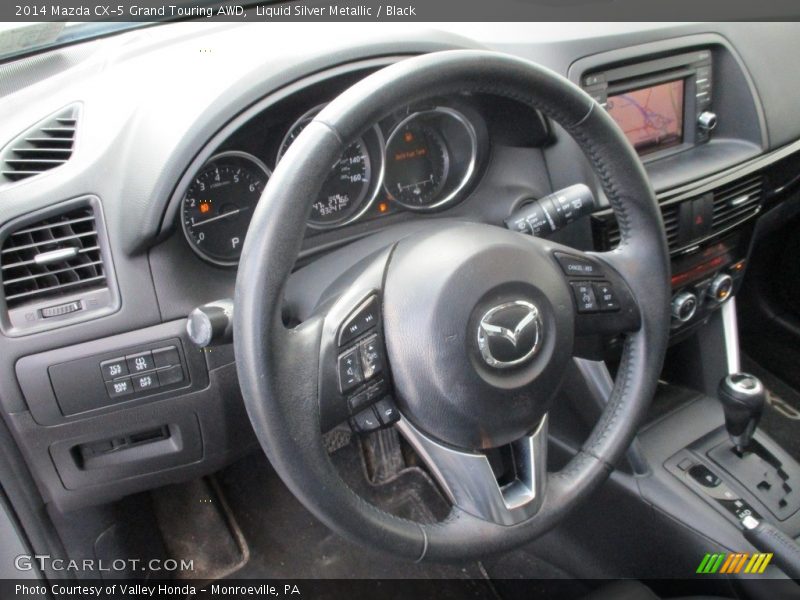 Liquid Silver Metallic / Black 2014 Mazda CX-5 Grand Touring AWD