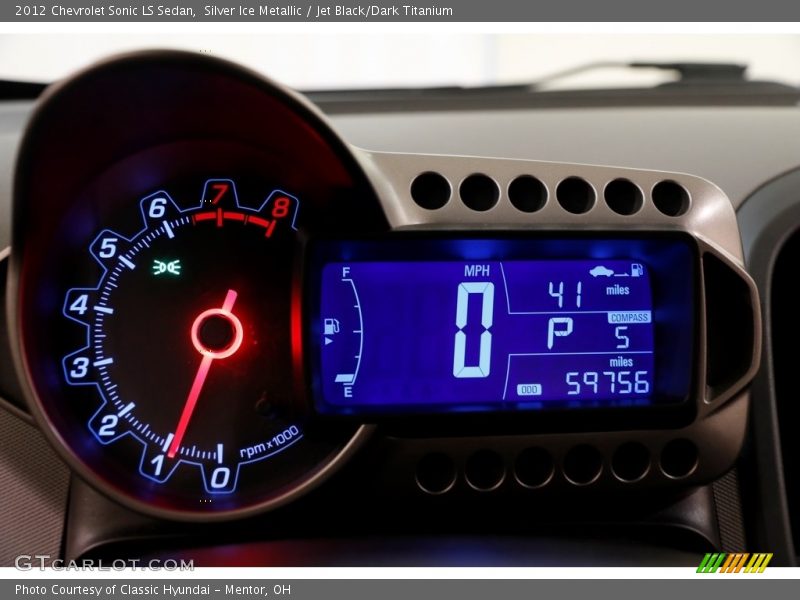 Silver Ice Metallic / Jet Black/Dark Titanium 2012 Chevrolet Sonic LS Sedan