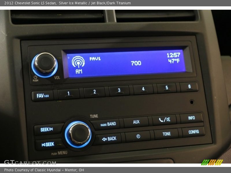 Silver Ice Metallic / Jet Black/Dark Titanium 2012 Chevrolet Sonic LS Sedan