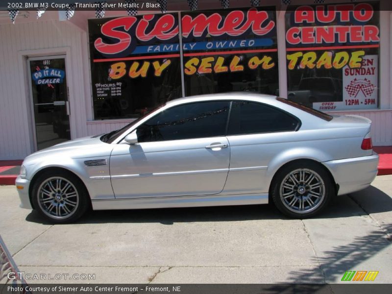 Titanium Silver Metallic / Black 2002 BMW M3 Coupe
