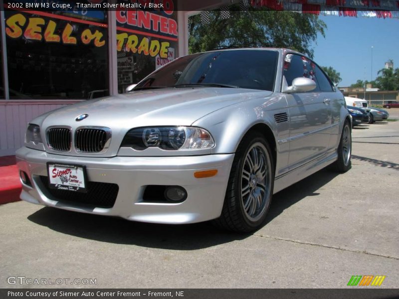 Titanium Silver Metallic / Black 2002 BMW M3 Coupe