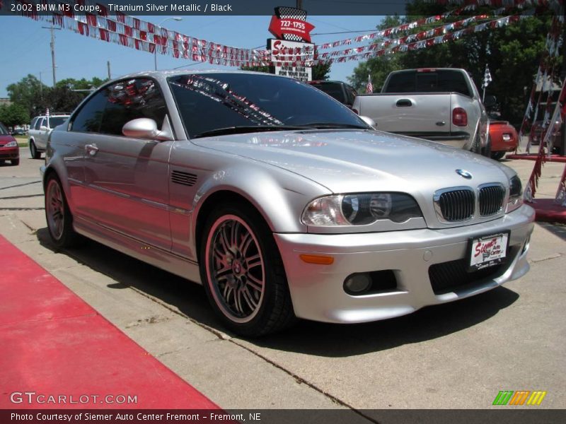 Titanium Silver Metallic / Black 2002 BMW M3 Coupe
