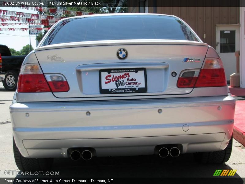 Titanium Silver Metallic / Black 2002 BMW M3 Coupe