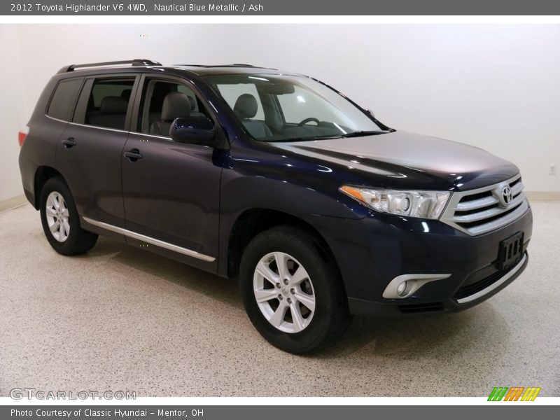 Nautical Blue Metallic / Ash 2012 Toyota Highlander V6 4WD