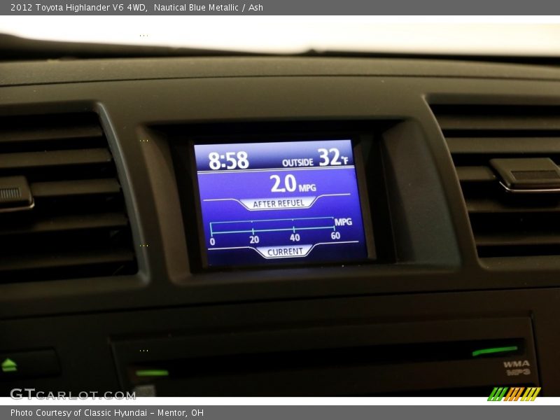 Nautical Blue Metallic / Ash 2012 Toyota Highlander V6 4WD