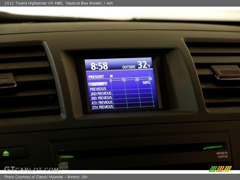 Nautical Blue Metallic / Ash 2012 Toyota Highlander V6 4WD