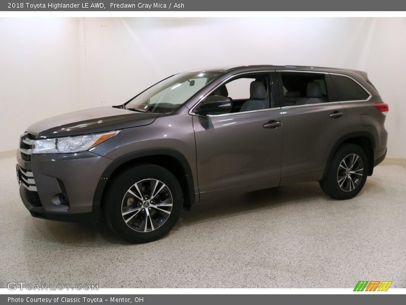 Predawn Gray Mica / Ash 2018 Toyota Highlander LE AWD