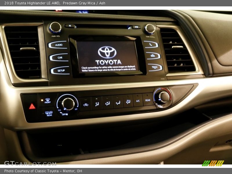 Predawn Gray Mica / Ash 2018 Toyota Highlander LE AWD