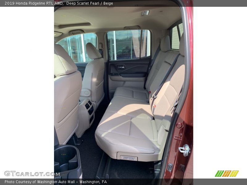 Deep Scarlet Pearl / Beige 2019 Honda Ridgeline RTL AWD