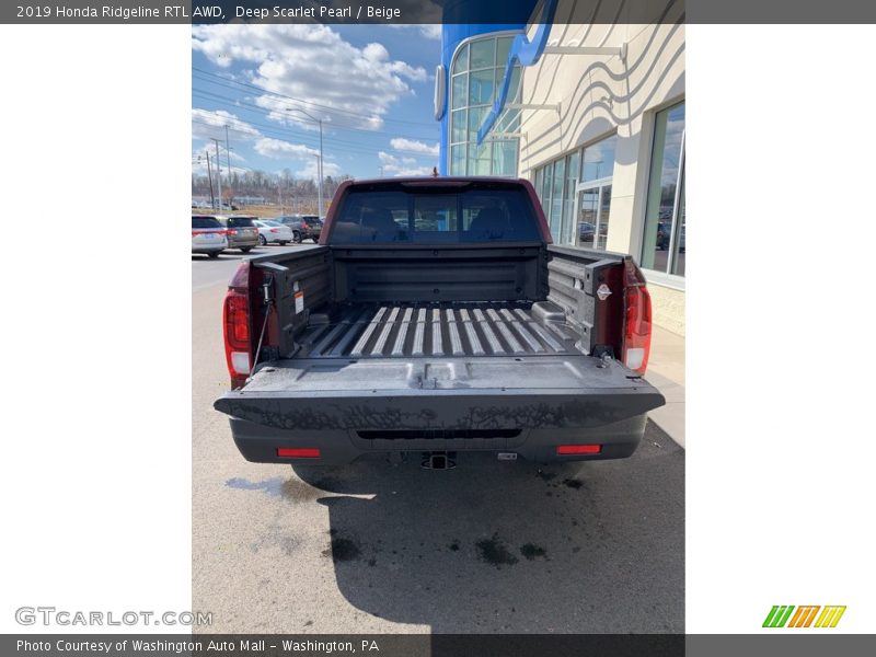 Deep Scarlet Pearl / Beige 2019 Honda Ridgeline RTL AWD