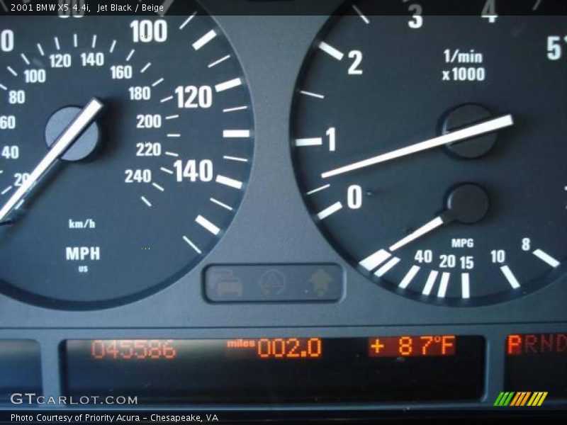 Jet Black / Beige 2001 BMW X5 4.4i