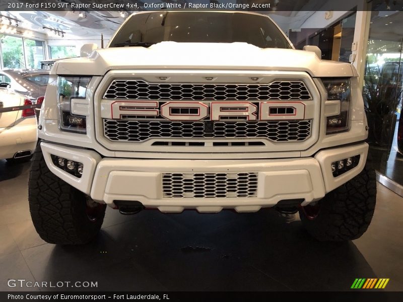 Oxford White / Raptor Black/Orange Accent 2017 Ford F150 SVT Raptor SuperCrew 4x4
