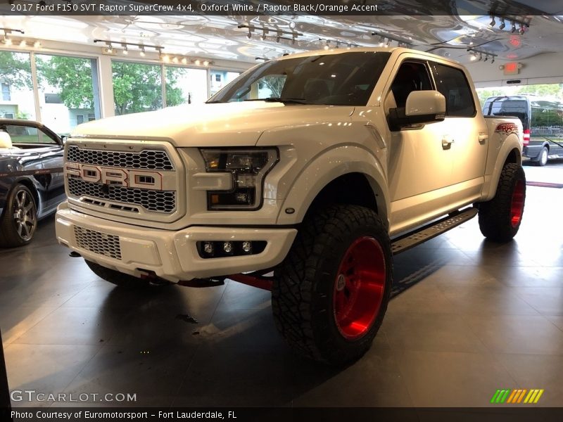 Oxford White / Raptor Black/Orange Accent 2017 Ford F150 SVT Raptor SuperCrew 4x4