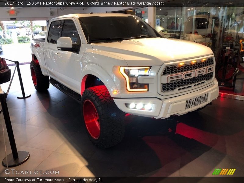 Oxford White / Raptor Black/Orange Accent 2017 Ford F150 SVT Raptor SuperCrew 4x4