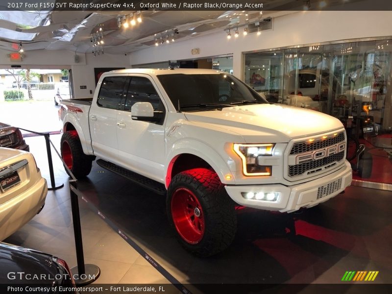 Oxford White / Raptor Black/Orange Accent 2017 Ford F150 SVT Raptor SuperCrew 4x4