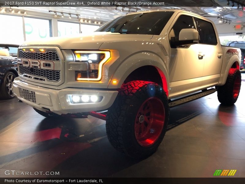 Oxford White / Raptor Black/Orange Accent 2017 Ford F150 SVT Raptor SuperCrew 4x4