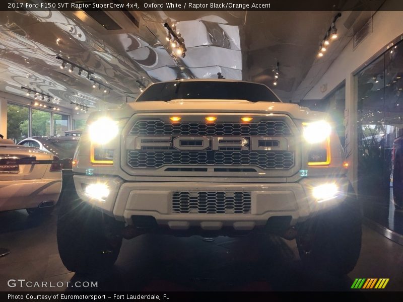 Oxford White / Raptor Black/Orange Accent 2017 Ford F150 SVT Raptor SuperCrew 4x4