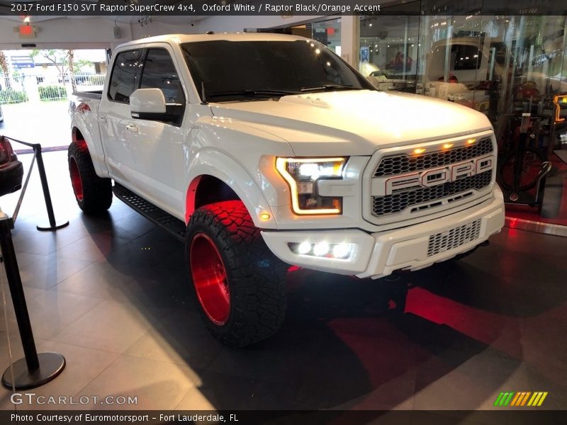 Oxford White / Raptor Black/Orange Accent 2017 Ford F150 SVT Raptor SuperCrew 4x4