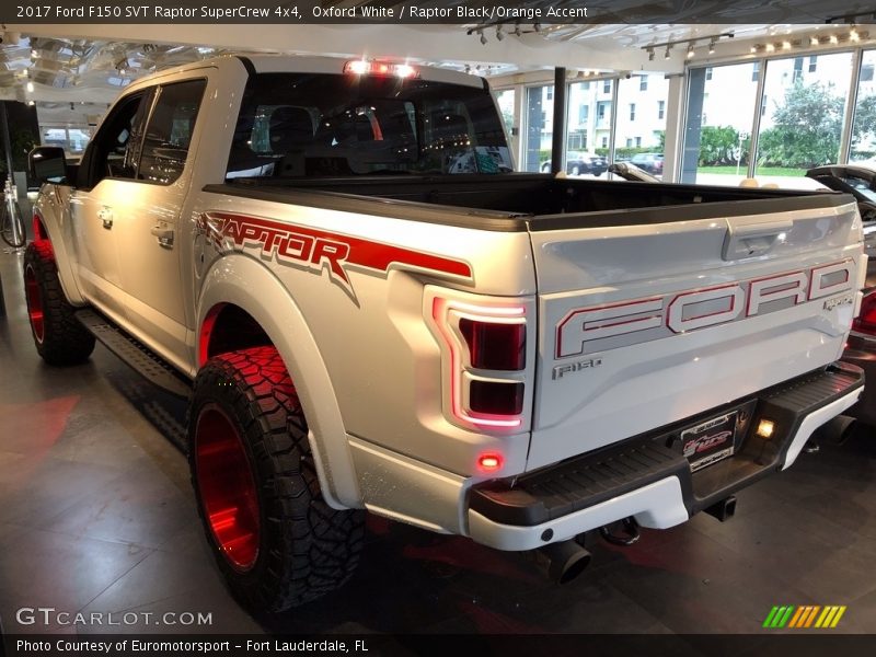 Oxford White / Raptor Black/Orange Accent 2017 Ford F150 SVT Raptor SuperCrew 4x4