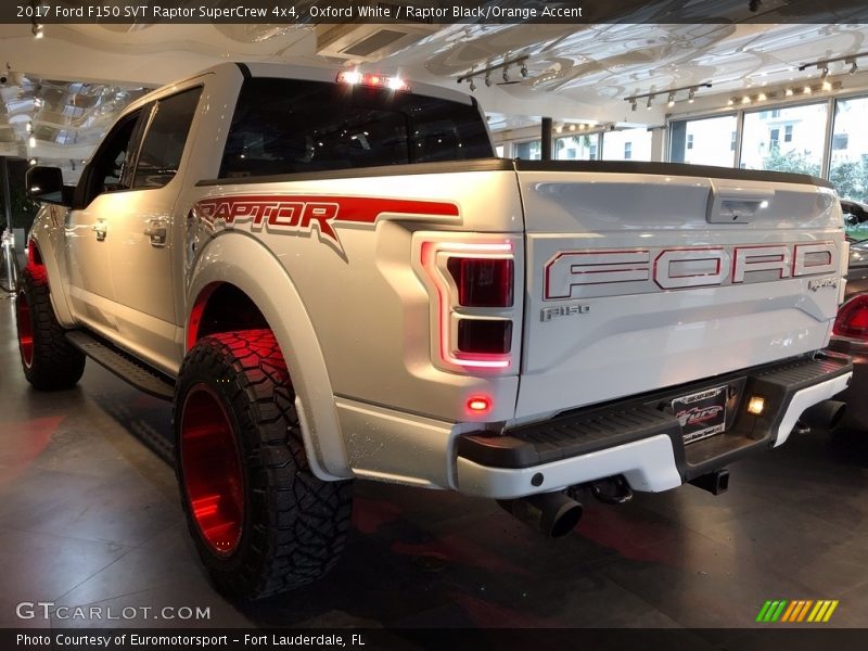 Oxford White / Raptor Black/Orange Accent 2017 Ford F150 SVT Raptor SuperCrew 4x4
