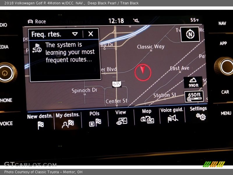 Navigation of 2018 Golf R 4Motion w/DCC. NAV.