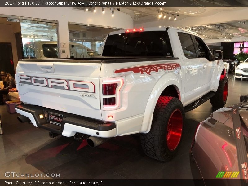 Oxford White / Raptor Black/Orange Accent 2017 Ford F150 SVT Raptor SuperCrew 4x4