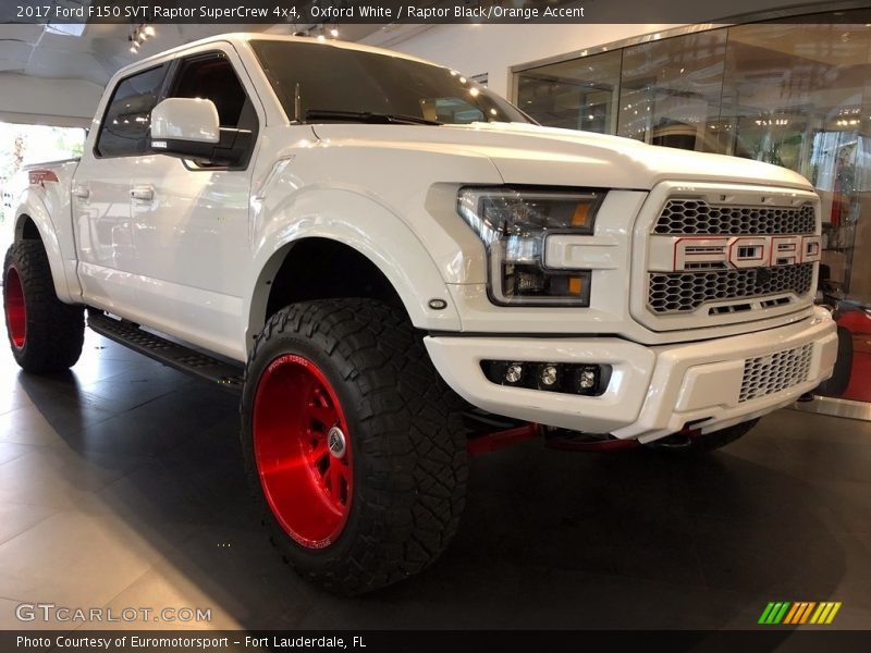 Oxford White / Raptor Black/Orange Accent 2017 Ford F150 SVT Raptor SuperCrew 4x4