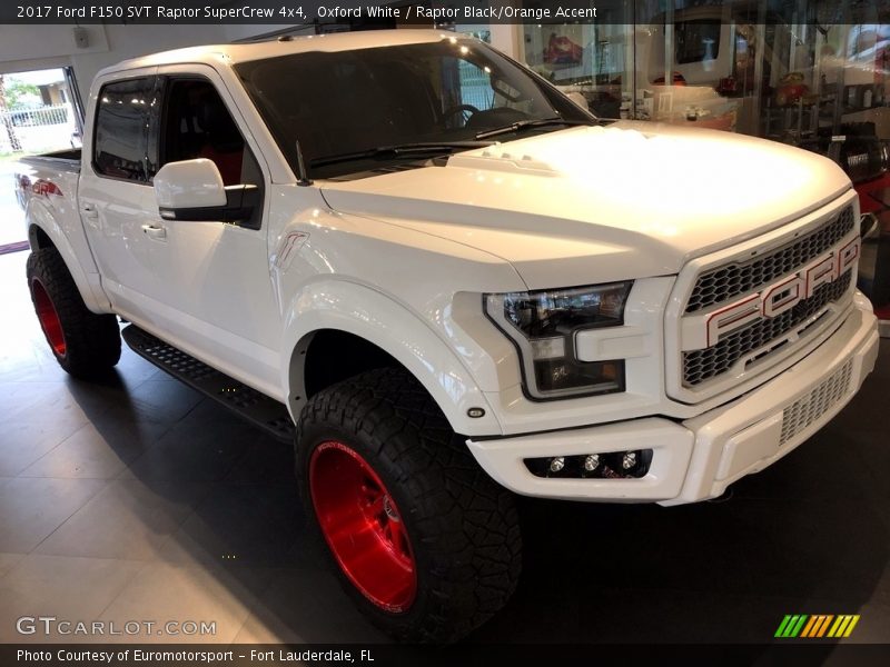 Oxford White / Raptor Black/Orange Accent 2017 Ford F150 SVT Raptor SuperCrew 4x4