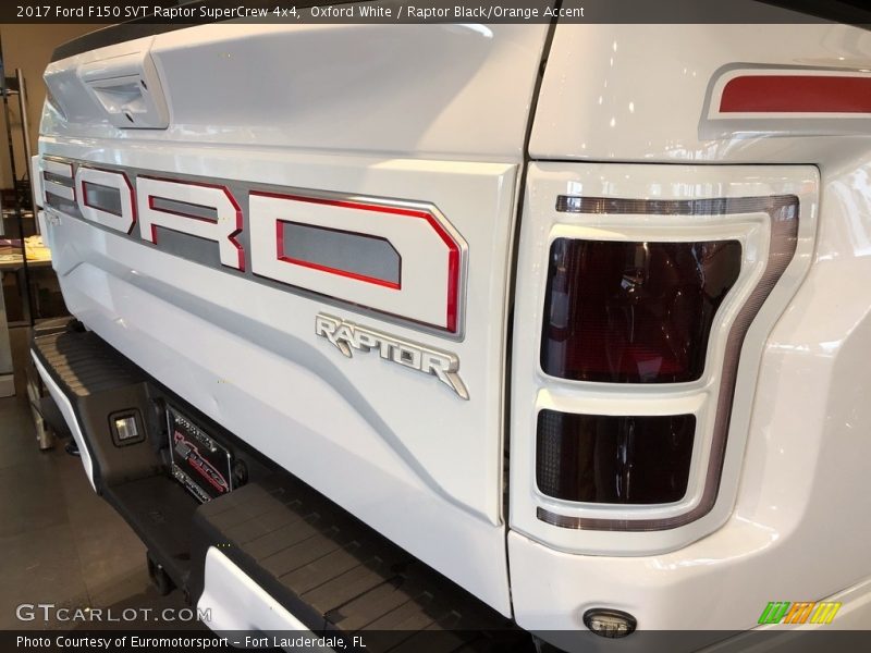 Oxford White / Raptor Black/Orange Accent 2017 Ford F150 SVT Raptor SuperCrew 4x4